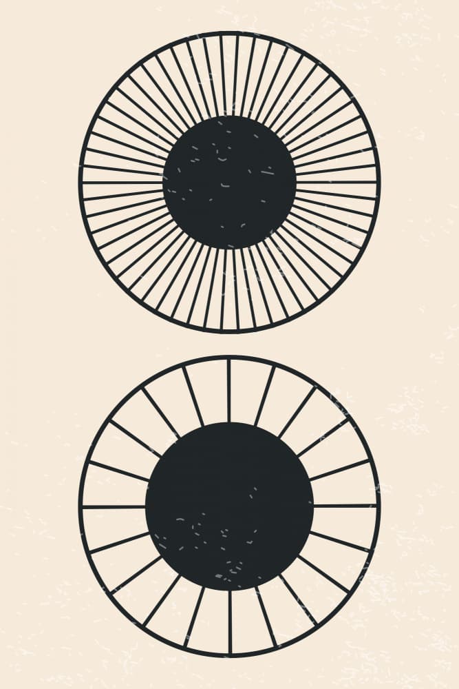 Geometric Sun Circles by jay stanley — canvas wall art