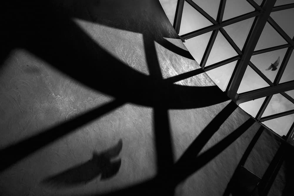Geometric Shadow Flight by Ekkachai Khemkum — canvas wall art
