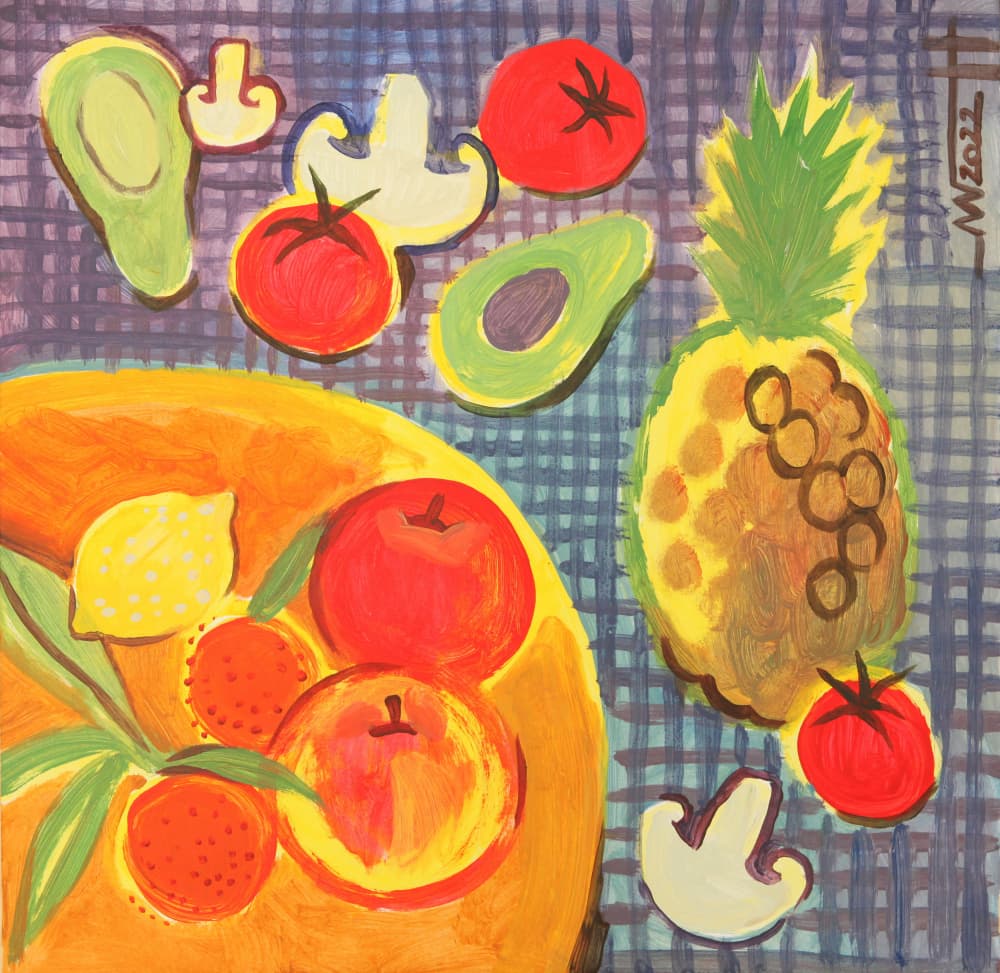 Vibrant Kitchen Bounty by Marina Gorkaeva — canvas wall art