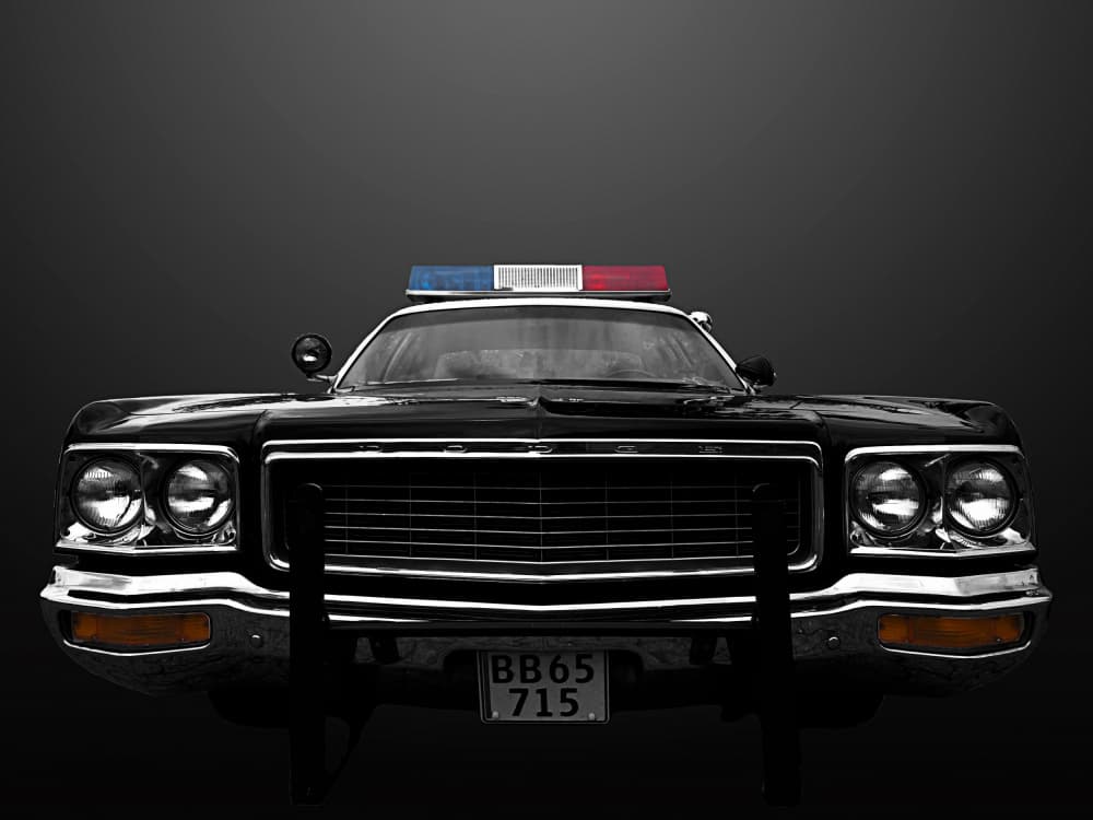 Classic Police Cruiser by Roland Weber — canvas wall art