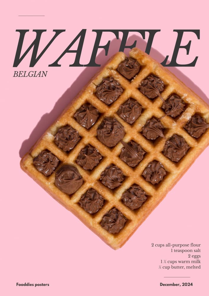 Sweet Chocolate Waffle by Julia Ramiro — canvas wall art