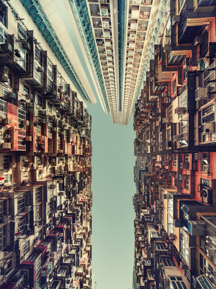 Towering Urban Canyon by Christian MARCEL — canvas wall art