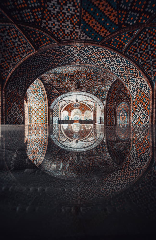 Intricate Tiled Arches by Meraj — canvas wall art