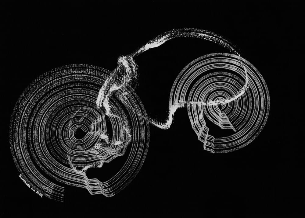 Abstract Cycling Energy by Santhosh ch — canvas wall art