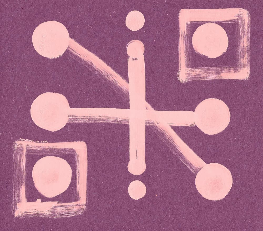 Modern Pink Geometry by Santhosh ch — canvas wall art