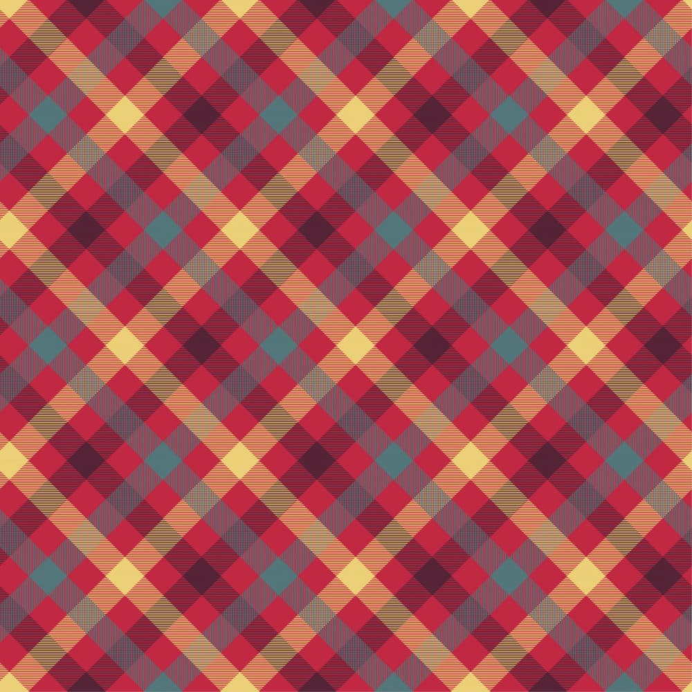 Festive Plaid Pattern by Marika Barsrsind — canvas wall art