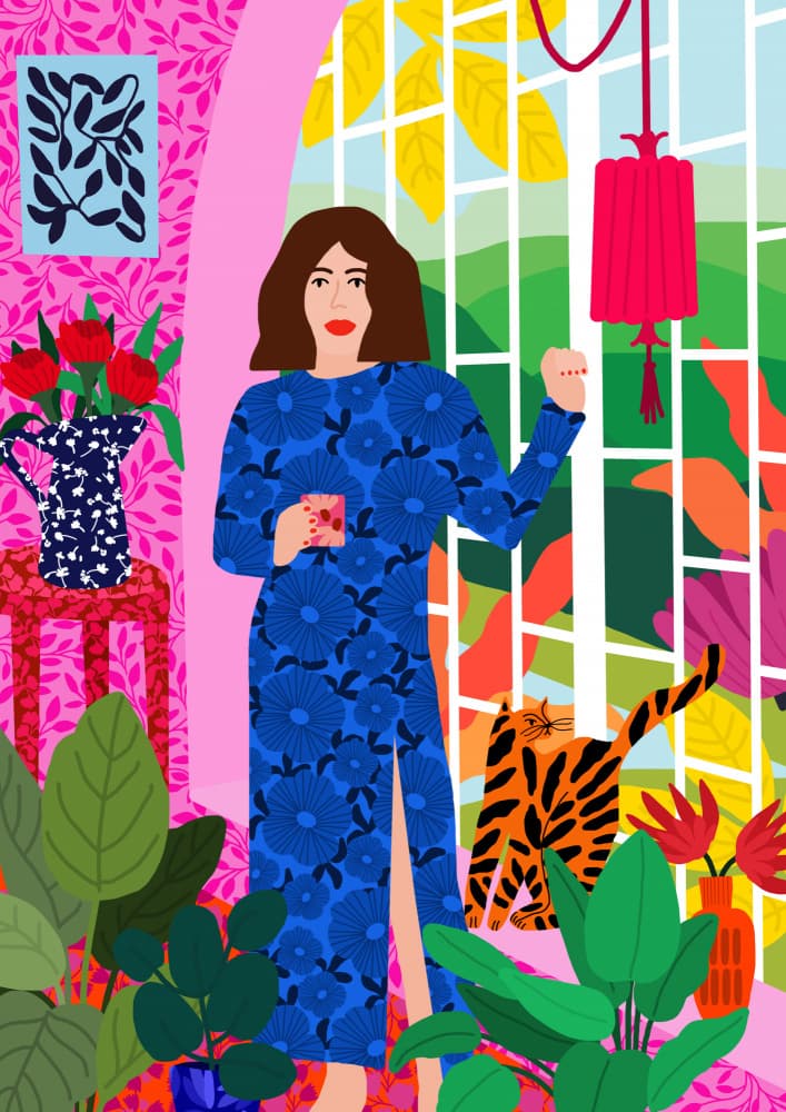 Getting My Early Morning Tea by Rafaela Mascaro — canvas wall art