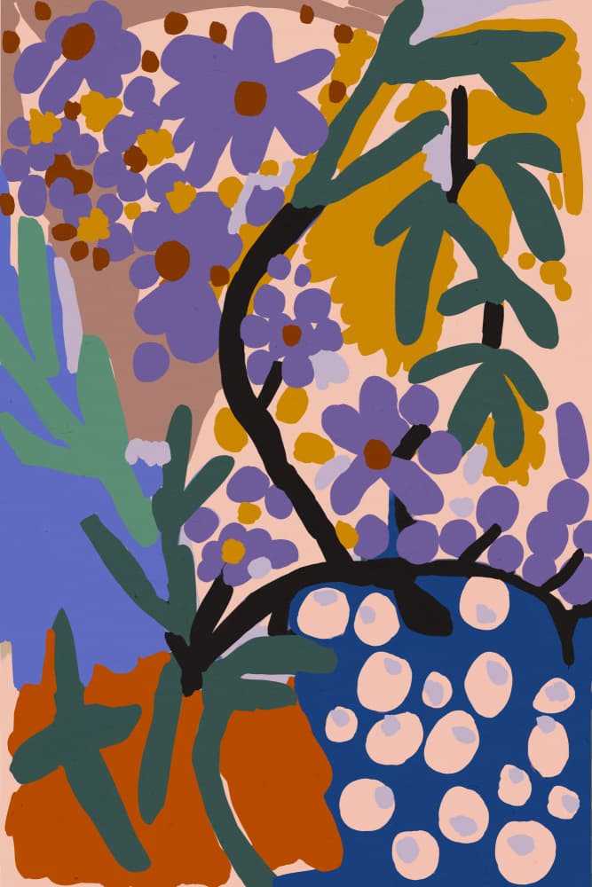 Vibrant Flora Burst by Treechild — canvas wall art