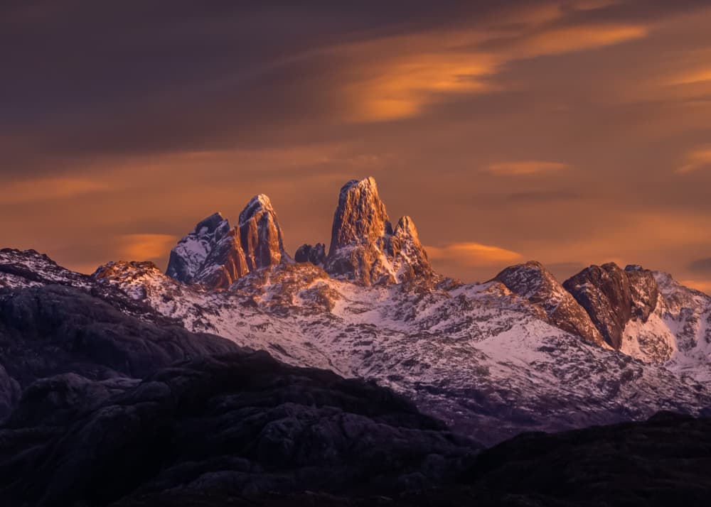 Golden Hour Mountains by Li Ying — canvas wall art