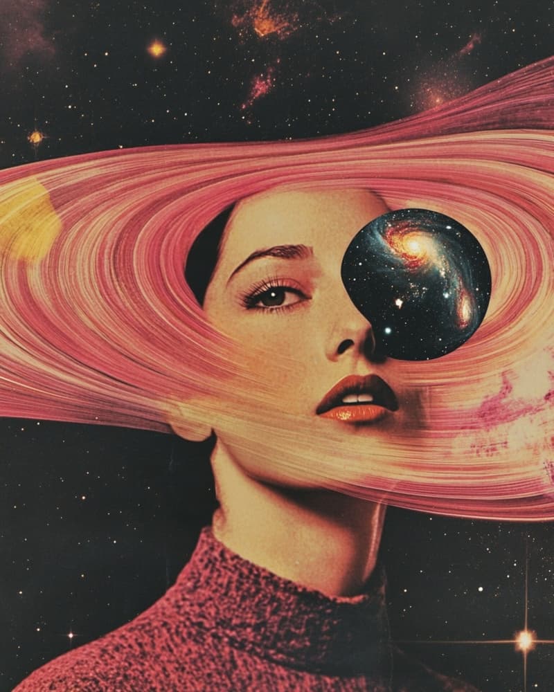 Cosmic Woman Gaze by Samantha Hearn — canvas wall art