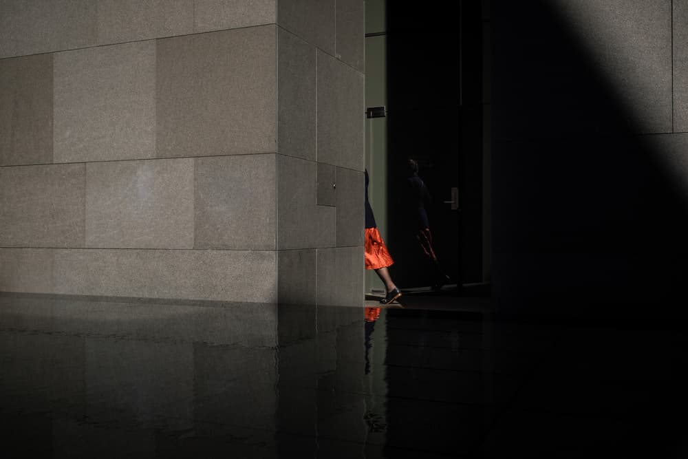 Urban Reflection Walk by Gloria Salgado Gispert — canvas wall art