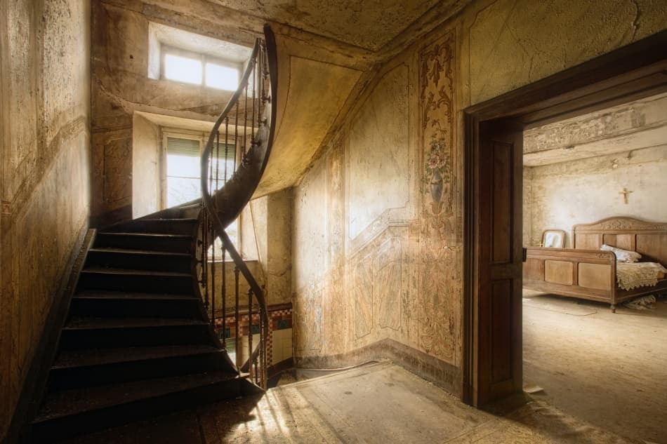 Forgotten Grand Staircase by Paul Boomsma — canvas wall art
