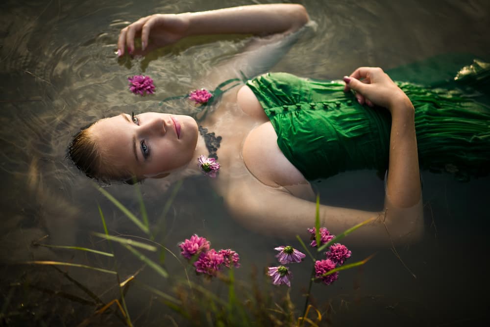 Serene Woman Floating by Ildiko Neer — canvas wall art