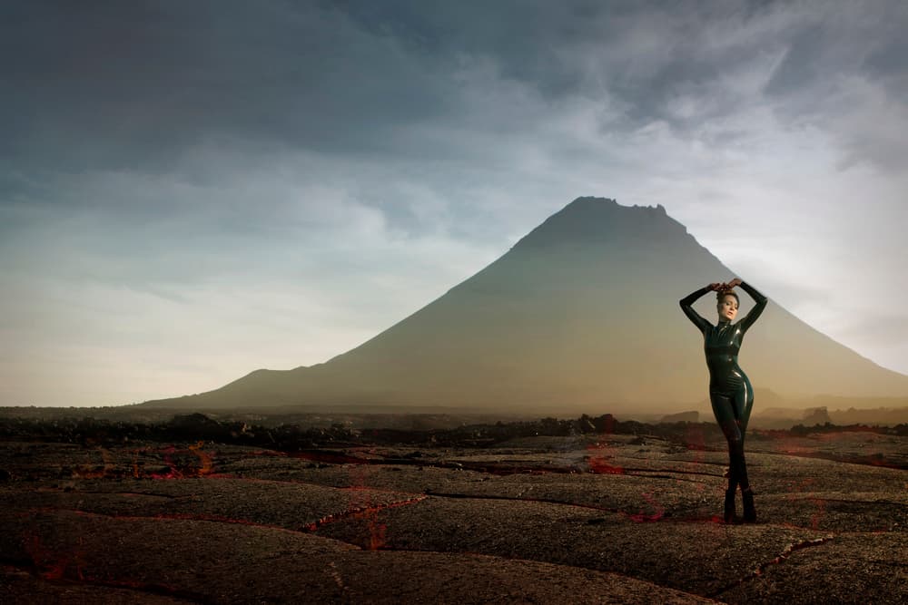 Lone Figure Alien Landscape by Christine von Diepenbroek — canvas wall art