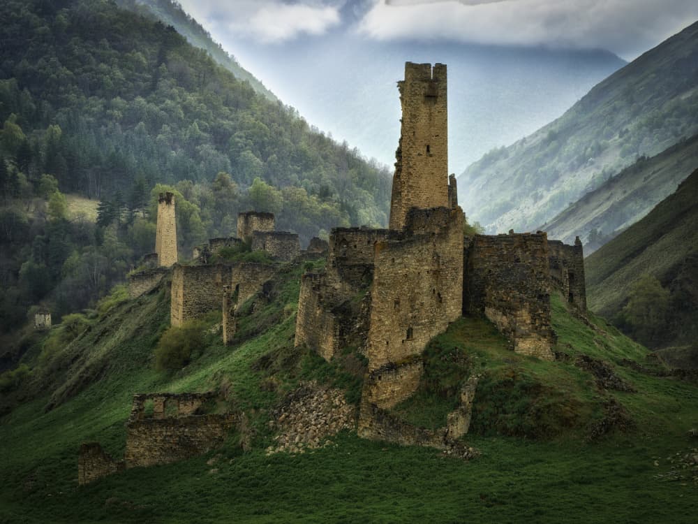 Ancient Mountain Ruins by Ivan A. Godovikov — canvas wall art