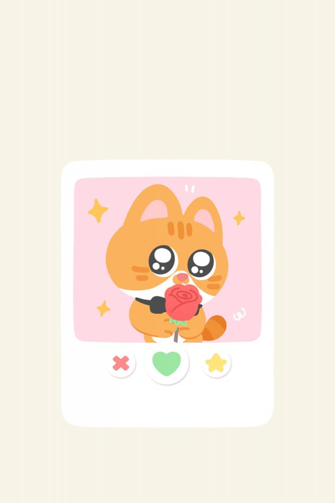 Cute Cat Dating Profile by Xuan Thai — canvas wall art