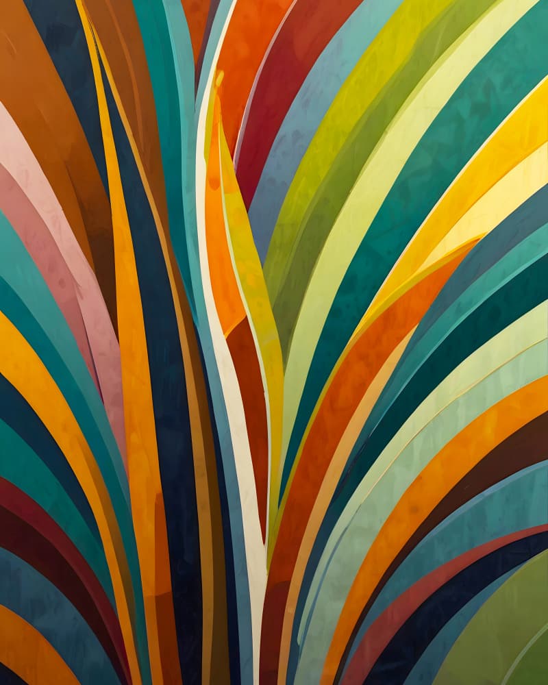 Dancing Stripes In Color by Kintsugi99 — canvas wall art