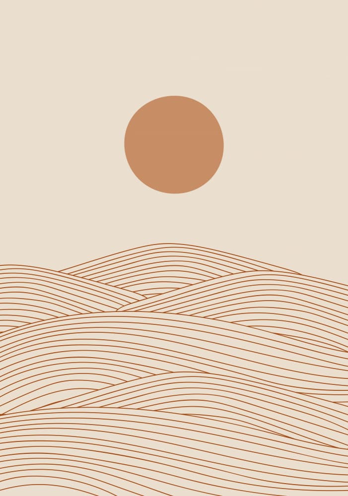 Boho Desert Sun by Natasha Playell — canvas wall art