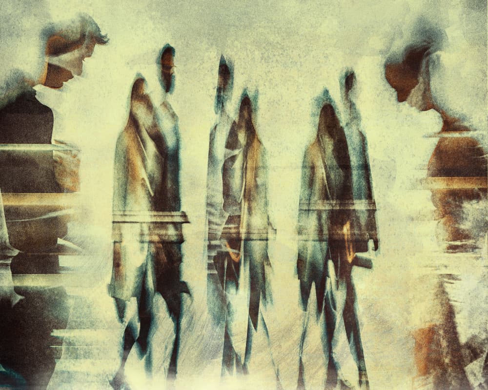 Mysterious Urban Figures by The Jar - Geir Jartveit — canvas wall art