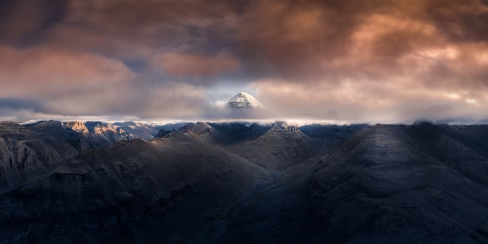 Summit Through Clouds by qiye — canvas wall art