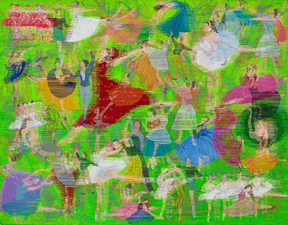 Vibrant Dance Movement by Jukyong Park — canvas wall art