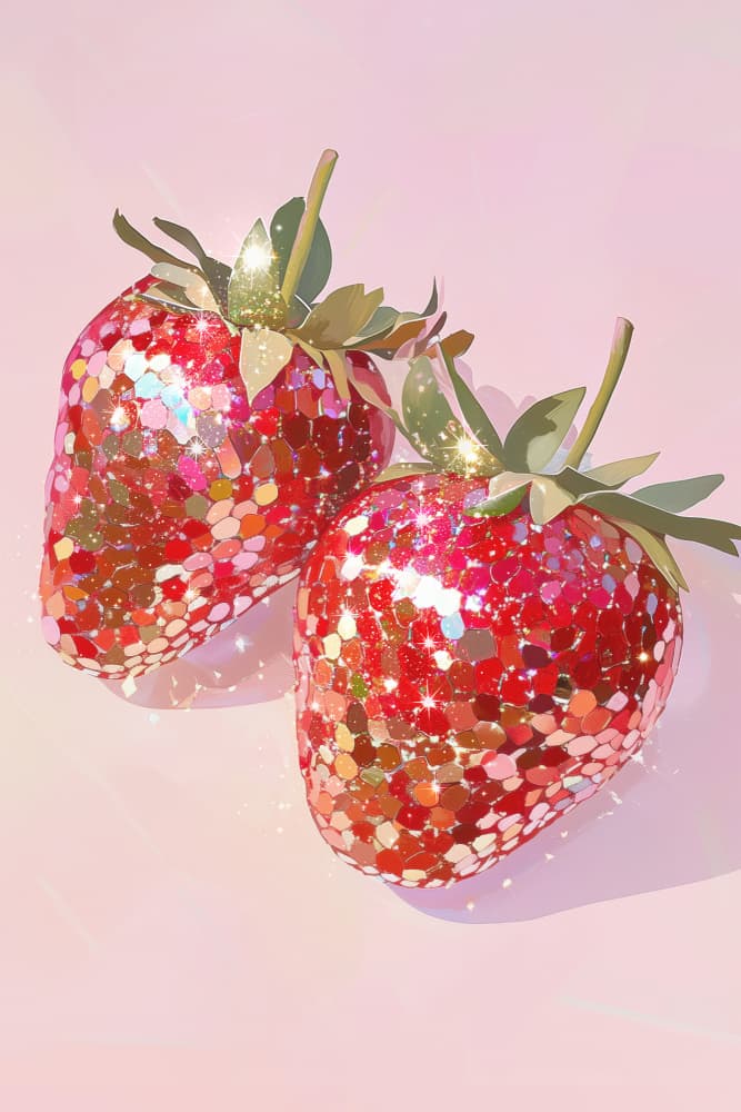 Sweet Glitter Strawberries
