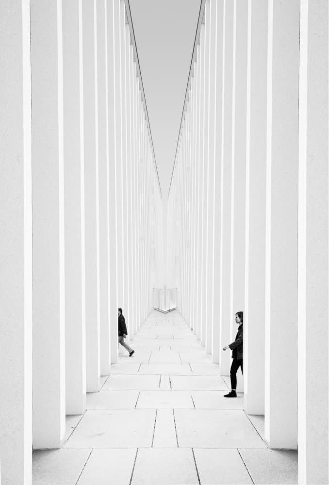 White Pillars Passage by Maurits De Groen — canvas wall art