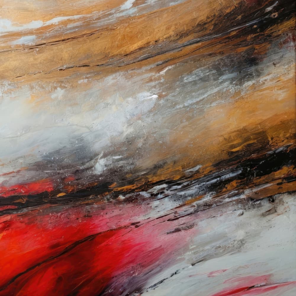 Dynamic Red Gold Abstract by Alpenglow Workshop — canvas wall art