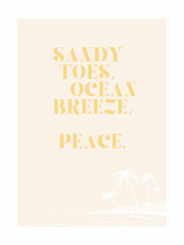 Sandy Toes Ocean Breeze by Ohkimiko — canvas wall art