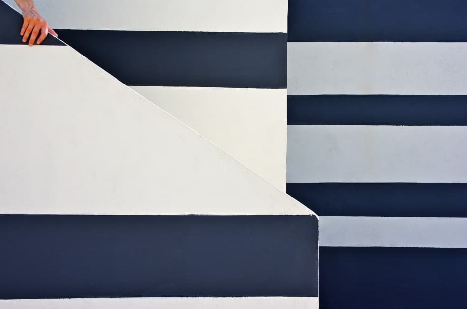 Modern Striped Hand by paolo luxardo — canvas wall art