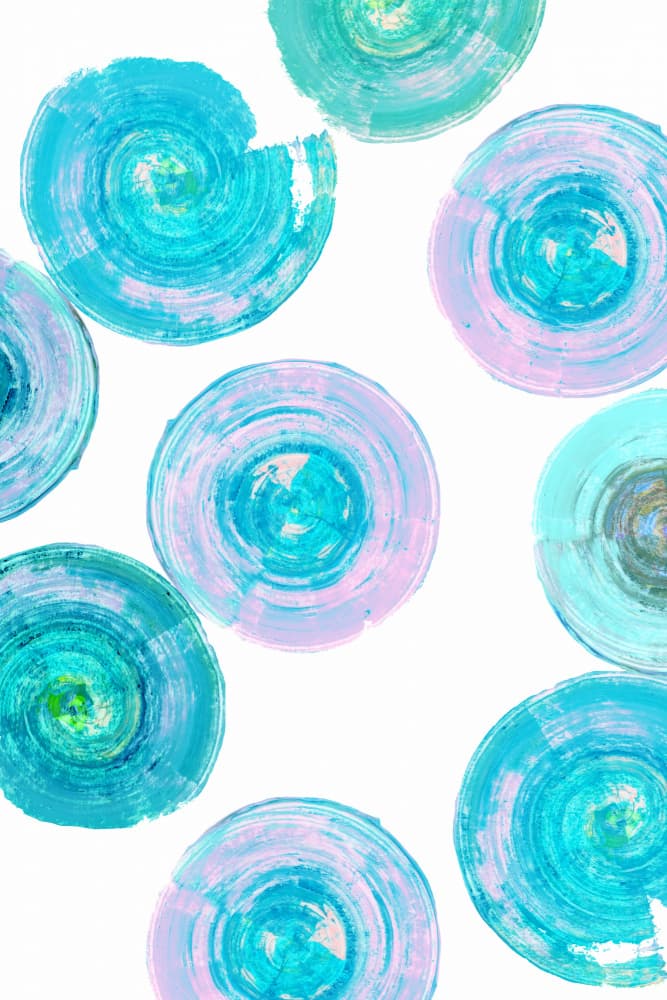 Abstract Cool Circles by cartissi — canvas wall art
