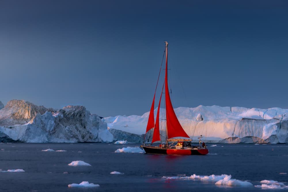 Red Sails Arctic Expedition by Stefan Schilbe — canvas wall art