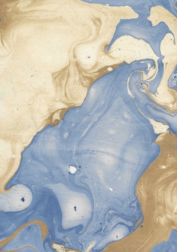Abstract Blue Gold Marble by Santhosh ch — canvas wall art
