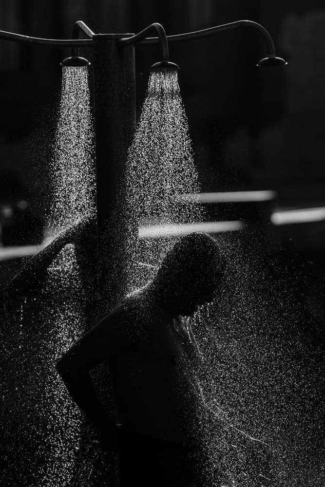 Refreshing Shower Silhouette by Ivano Cheli — canvas wall art