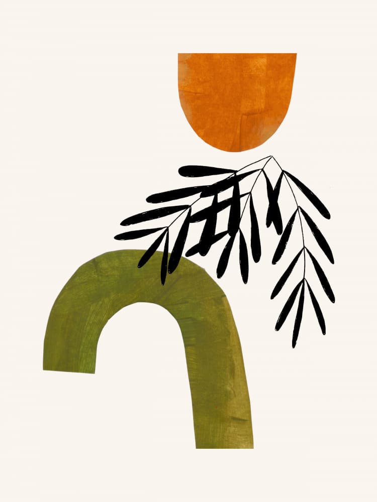 Abstract Olive Arch by Ejaaz Haniff — canvas wall art