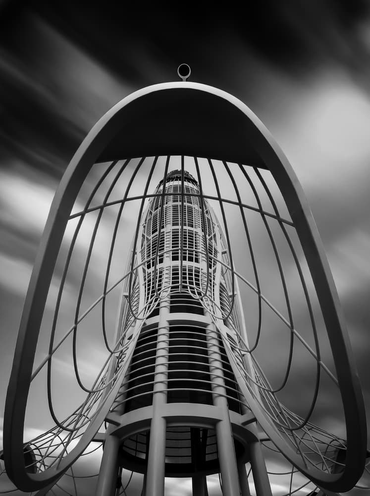 Modern Tower Perspective by Muhammad Almasri — canvas wall art