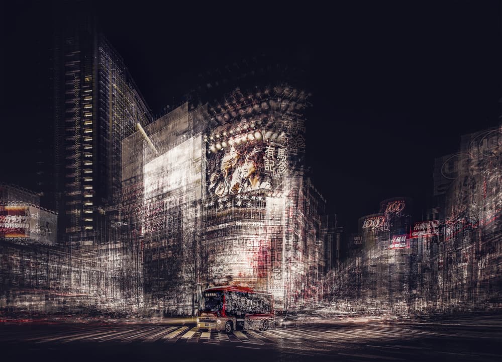 Dynamic Urban Night by Carmine Chiriacò — canvas wall art
