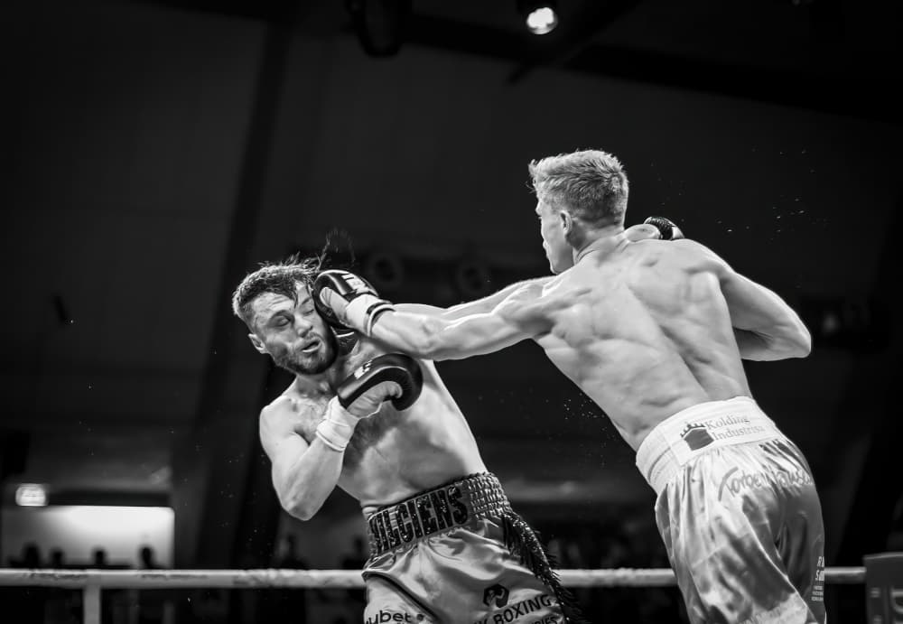 Intense Boxing Punch by Jørgen Sørensen — canvas wall art