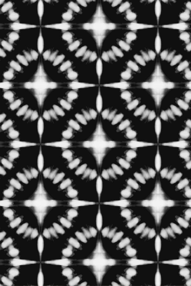 Monochrome Shibori Pattern by Fun Qui — canvas wall art