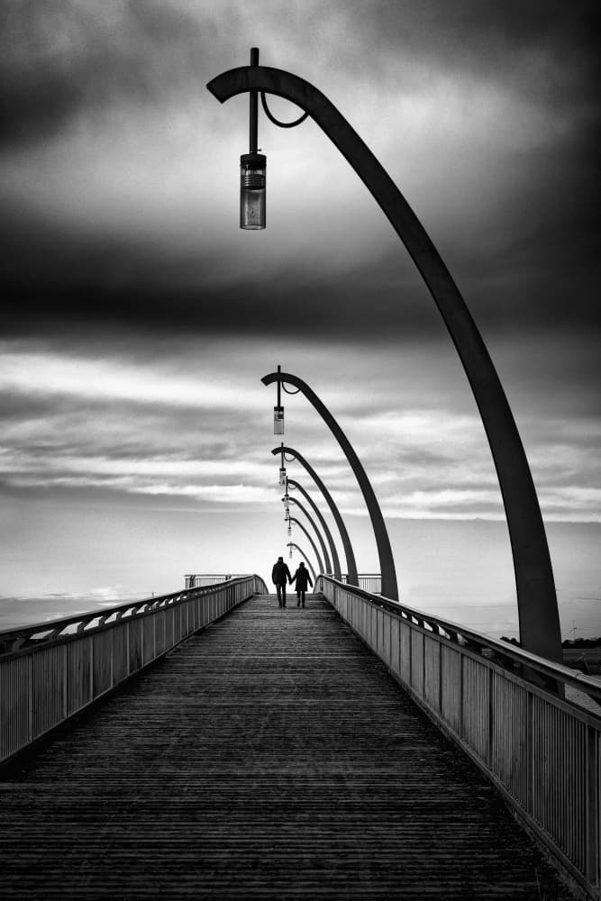 Romantic Bridge Walk by Andreas Klesse — canvas wall art