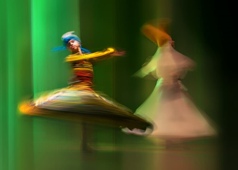 Whirling Dervishes in Motion by Mohamed Shawki — canvas wall art