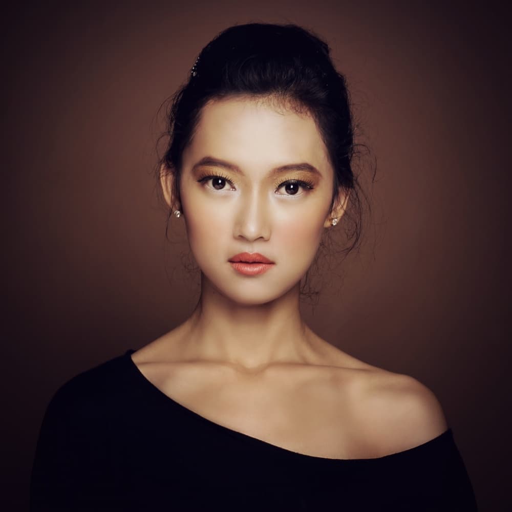 Serene Asian Beauty by azalaka — canvas wall art