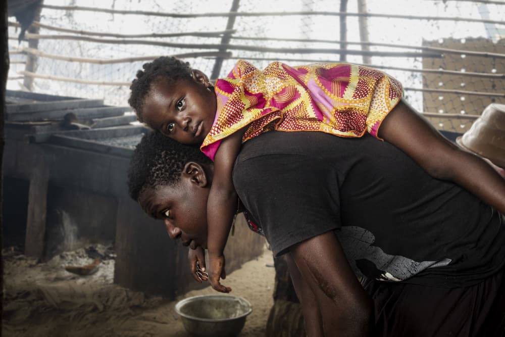 African Mother Child Bond by Elena Molina — canvas wall art