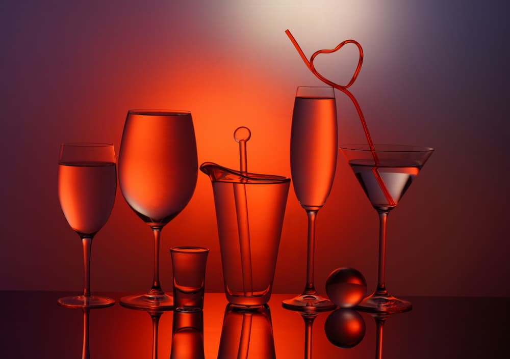 Romantic Glassware Display by Linda Lu — canvas wall art