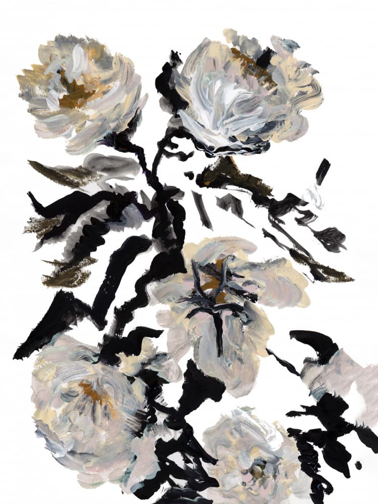 Dramatic Floral Abstract by cartissi — canvas wall art