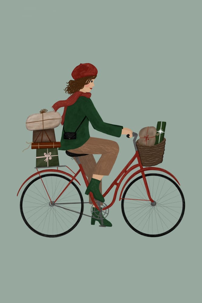 Holiday Gift Rider by EMELIEmaria — canvas wall art