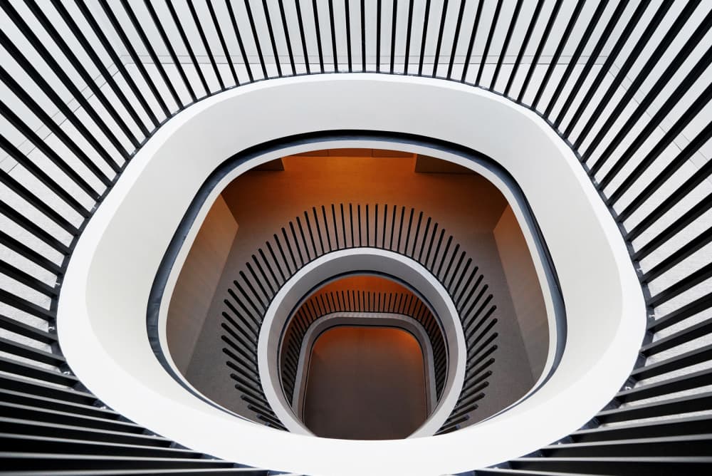 Modern Spiral Staircase by Jorge Pimenta — canvas wall art