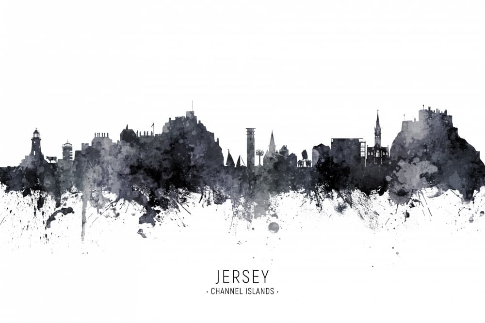 Jersey Island Skyline by Michael Tompsett — canvas wall art