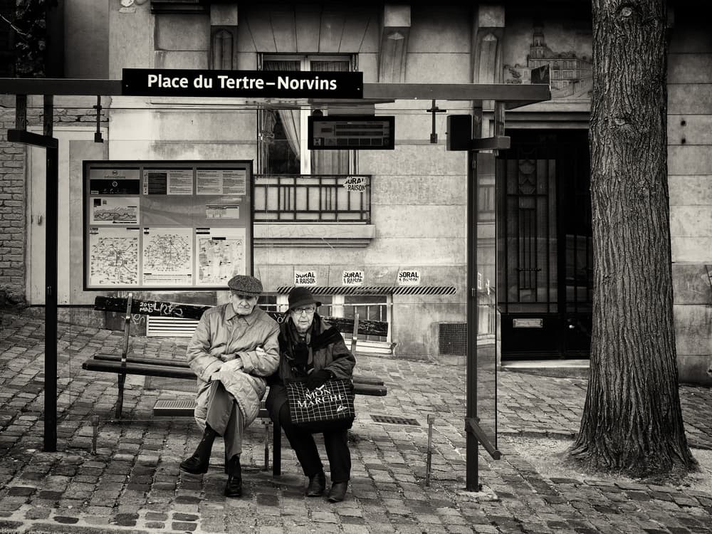 Montmartre Street Couple by Thomas Siegel — canvas wall art