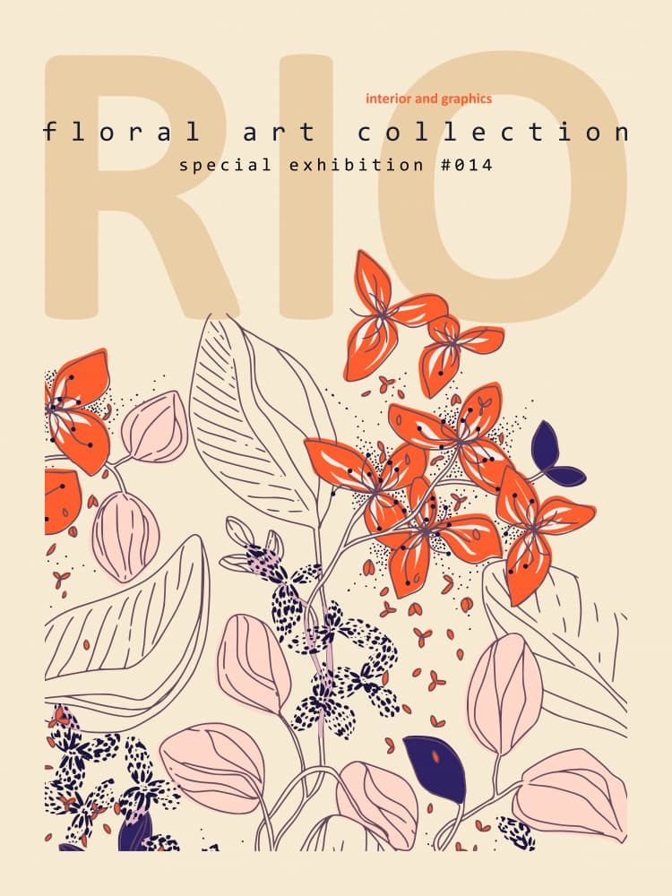Modern Botanical Illustration by Annick — canvas wall art